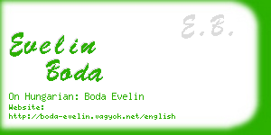 evelin boda business card